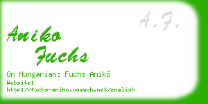 aniko fuchs business card